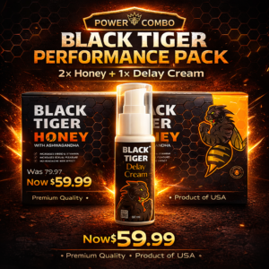 2 Pack of Black Tiger Honey & Black Tiger Delay Cream